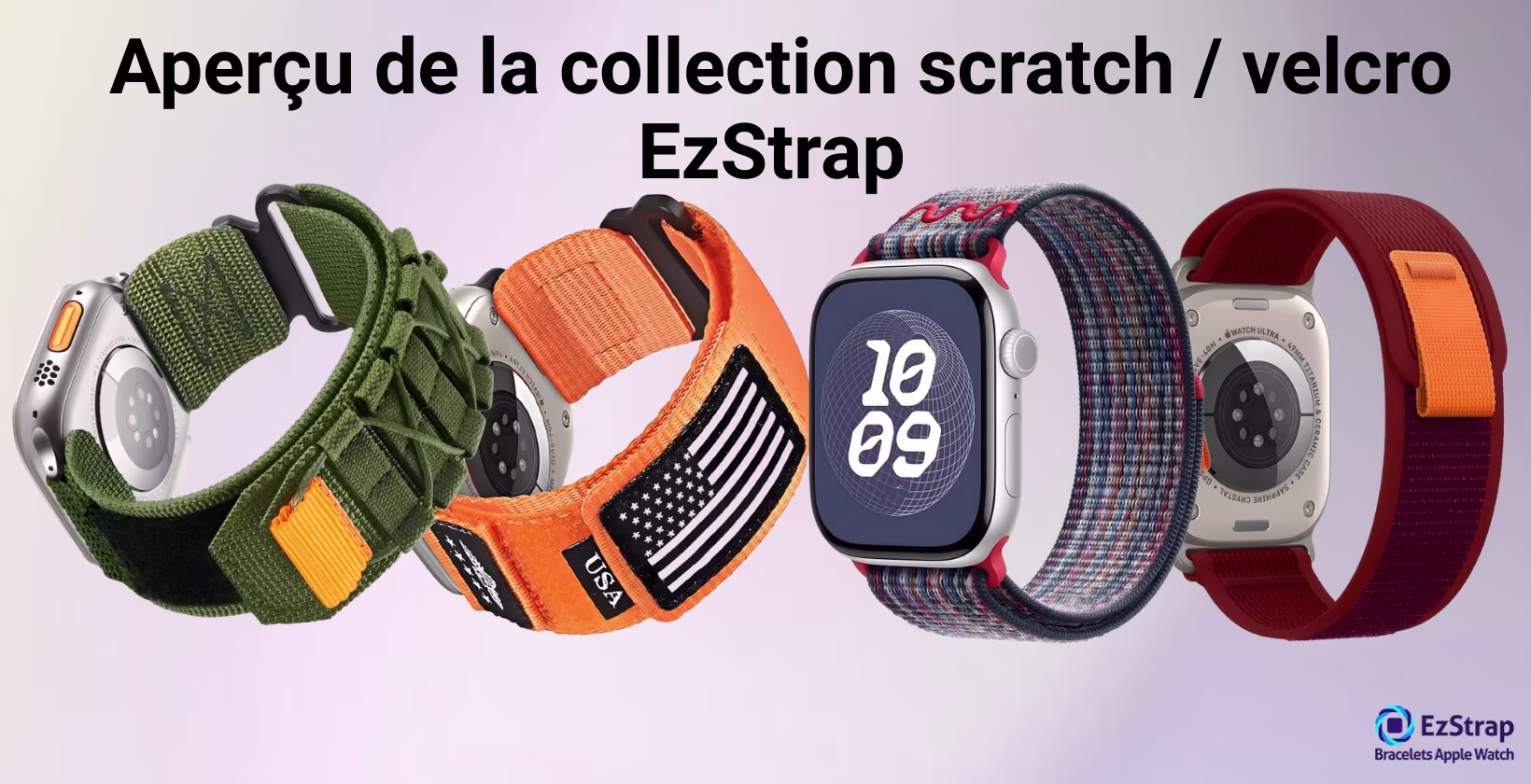 Overview of the EzStrap hook-and-loop Velcro collection