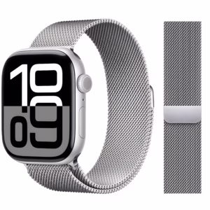 Bracelet Apple Watch Acier Inoxydable Maille Milanaise - EzStrap - Argent
