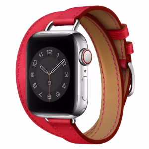 Bracelet Apple Watch Cuir Classique à Enroulement Double - EzStrap - Rouge