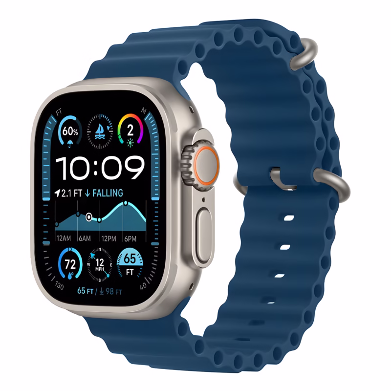 Bracelet Apple Watch Elastomère Océan - EzStrap - Bleu