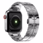 Bracelet Apple Watch en Acier Inox Maillons Angulaires - EzStrap - Argent
