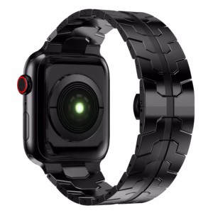 Bracelet Apple Watch en Acier Inox Maillons Angulaires - EzStrap - Argent