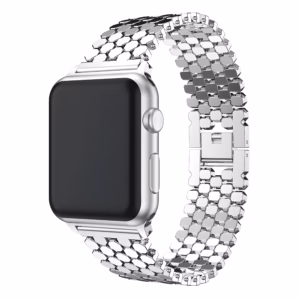Bracelet Apple Watch en Acier Inoxydable Design Nid d’Abeille - EzStrap - Graphite