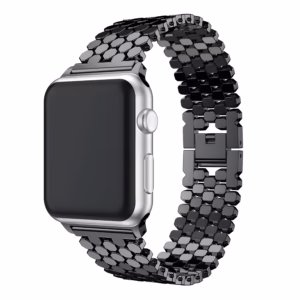 Bracelet Apple Watch en Acier Inoxydable Design Nid d’Abeille - EzStrap - Graphite