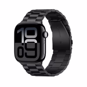 Bracelet Apple Watch en Acier Inoxydable Type Oyster - EzStrap - Argent