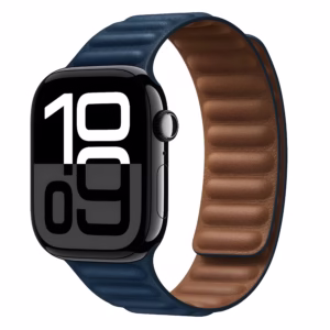 Bracelet Apple Watch en Cuir Texturé à Boucle Magnétique - EzStrap - Violet