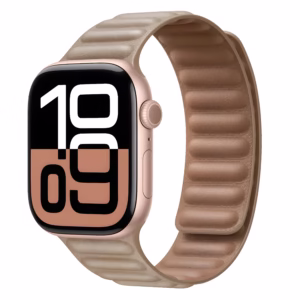Bracelet Apple Watch en Cuir Texturé à Boucle Magnétique - EzStrap - Violet