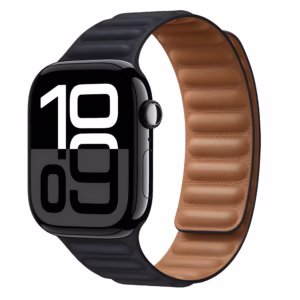 Bracelet Apple Watch en Cuir Texturé à Boucle Magnétique - EzStrap - Violet