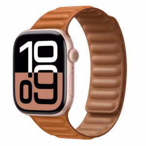 Bracelet Apple Watch en Cuir Texturé à Boucle Magnétique - EzStrap - Violet