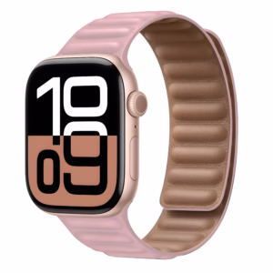 Bracelet Apple Watch en Cuir Texturé à Boucle Magnétique - EzStrap - Violet