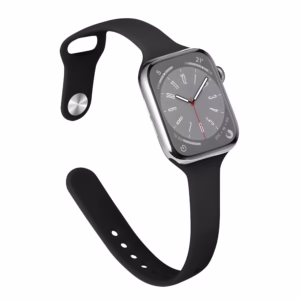 Bracelet Apple Watch en Silicone Flexible Fin - EzStrap - Noir