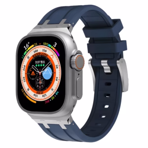 Bracelet Apple Watch en Silicone Souple à Intérieur Structuré - EzStrap - Orange