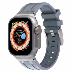 Bracelet Apple Watch en Silicone Souple à Intérieur Structuré - EzStrap - Orange
