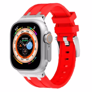 Bracelet Apple Watch en Silicone Souple à Intérieur Structuré - EzStrap - Orange