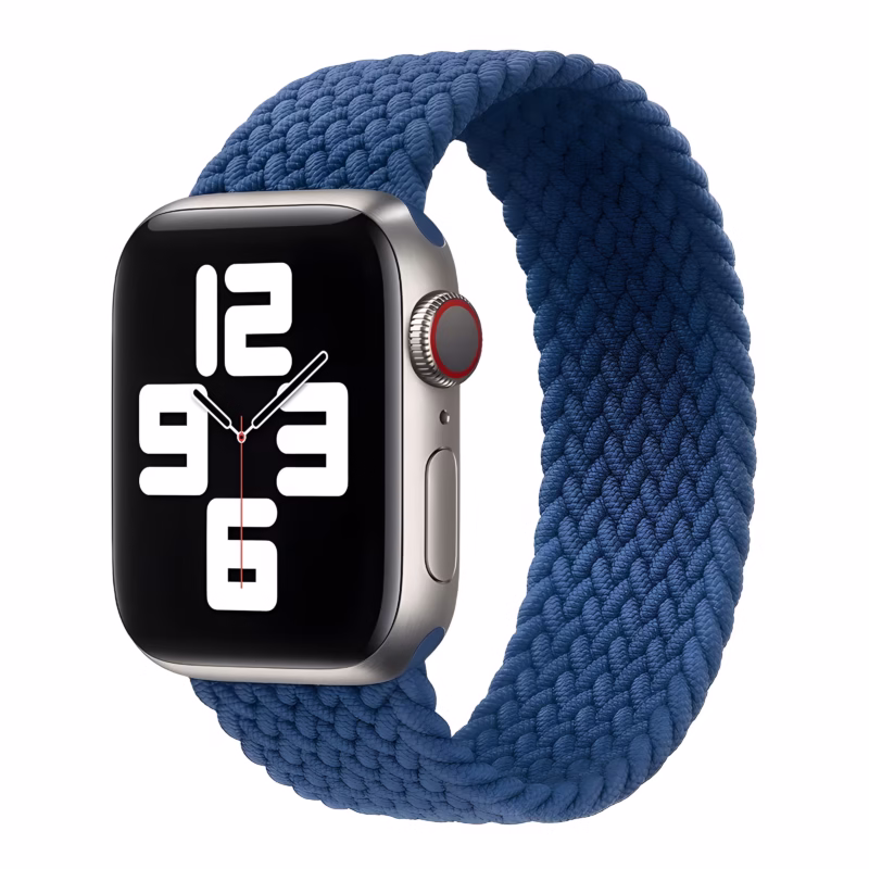 Bracelet Apple Watch Nylon Tressé Boucle Unique - EzStrap - Bleu
