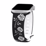 Noir/Fleurs Blanches
