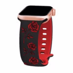 Noir/Fleurs Rouges