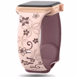 Rose Clair/Fleurs Marron
