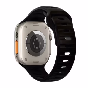 Bracelet Apple Watch Silicone à Larges Fentes de Régulation - EzStrap - Gris/Bleu Clair