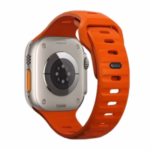 Bracelet Apple Watch Silicone à Larges Fentes de Régulation - EzStrap - Gris/Bleu Clair