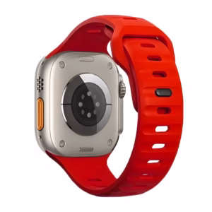 Bracelet Apple Watch Silicone à Larges Fentes de Régulation - EzStrap - Gris/Bleu Clair