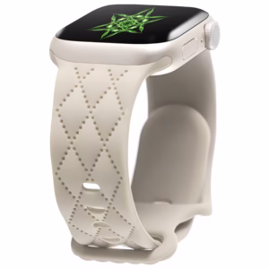 Bracelet Apple Watch Silicone Matelassé à Boucle Classique - EzStrap - Noir