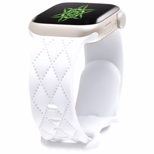 Bracelet Apple Watch Silicone Matelassé à Boucle Classique - EzStrap - Noir