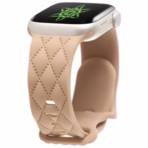 Bracelet Apple Watch Silicone Matelassé à Boucle Classique - EzStrap - Noir