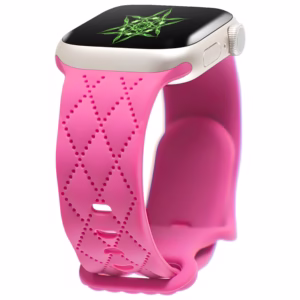 Bracelet Apple Watch Silicone Matelassé à Boucle Classique - EzStrap - Noir