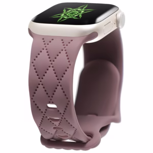 Bracelet Apple Watch Silicone Matelassé à Boucle Classique - EzStrap - Noir