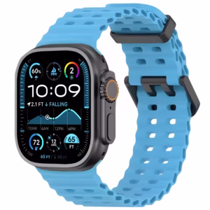 Bracelet Apple Watch Silicone Perforé Style Ocean - EzStrap - Kaki
