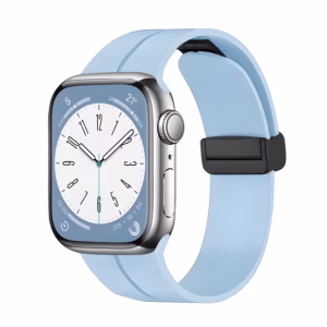 Bracelet Apple Watch Silicone Souple Fermeture Magnétique - EzStrap - Vert Clair