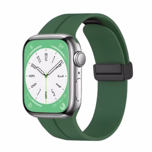 Bracelet Apple Watch Silicone Souple Fermeture Magnétique - EzStrap - Vert Clair