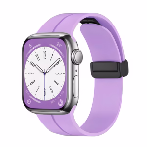 Bracelet Apple Watch Silicone Souple Fermeture Magnétique - EzStrap - Vert Clair
