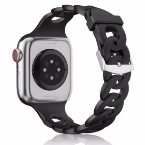 Bracelet Apple Watch Silicone Souple à Maillons Entrelacés - EzStrap - Marron Clair