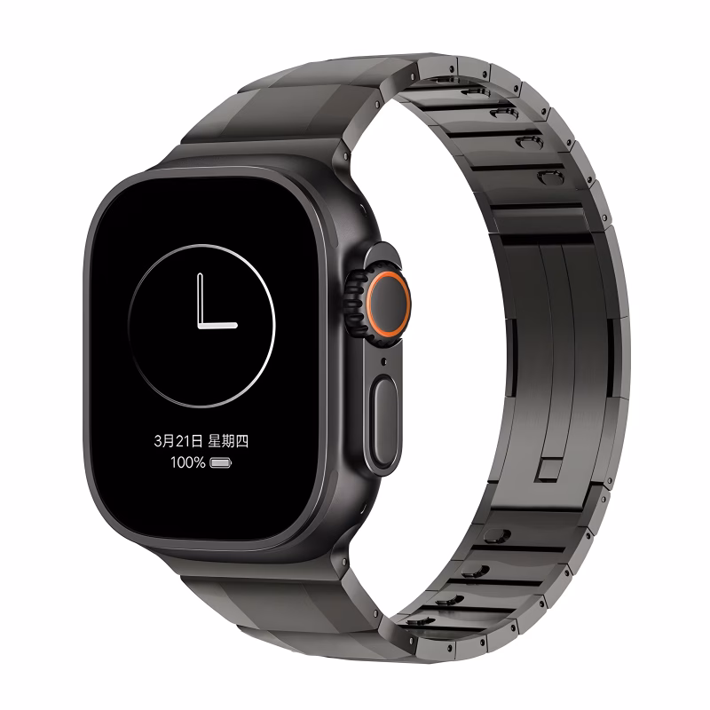 Bracelet Apple Watch Acier Inoxydable à Construction Articulée - EzStrap - Graphite