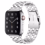 Bracelet Apple Watch Acier Inoxydable à Maillons Biseautés - EzStrap - Argent