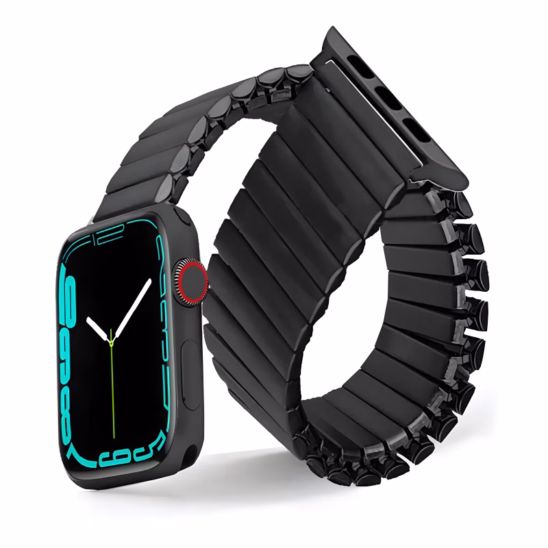 Bracelet Apple Watch Acier Inoxydable à Maillons Flexibles Extensibles - EzStrap - Graphite