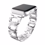 Bracelet Apple Watch Acier Inoxydable Structure Chaîne à Cristaux - EzStrap - Argent