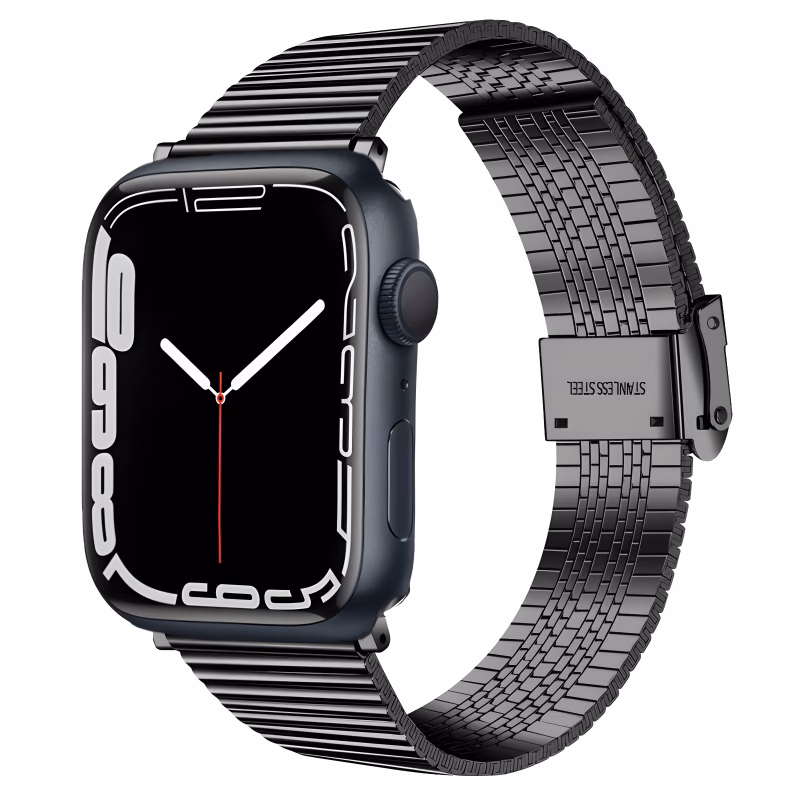 Bracelet Apple Watch Acier Inoxydable Structure Maille Souple - EzStrap - Graphite