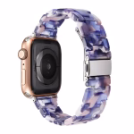 Bracelet Apple Watch en Résine Transparente Structure Maillons - EzStrap - Violet/Rose