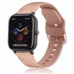 Bracelet Apple Watch en Silicone Rigide à Finition Pailletée - EzStrap - Rose/Paillettes
