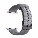 Bracelet Apple Watch en Silicone Souple à Surface Structurée - EzStrap - Gris