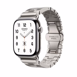 Bracelet Apple Watch Métal Brossé à Maillons H Articulés - EzStrap - Titane