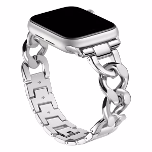 Bracelet Apple Watch Métallique Design Maillons Géométriques et Ovales - EzStrap - Or