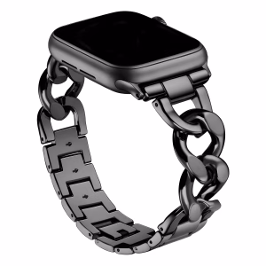 Bracelet Apple Watch Métallique Design Maillons Géométriques et Ovales - EzStrap - Or