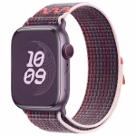 Bracelet Apple Watch Nylon Boucle Ajustable Type Trail Loop - EzStrap - Bordeaux/Rose