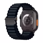 Bracelet Apple Watch Nylon Structure Tissée Boucle Inspirée Alpine - EzStrap - Noir