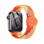 Bracelet Apple Watch Nylon Tressé Construction Slip-on Extensible - EzStrap - Multicolore Orange