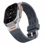 Bracelet Apple Watch Silicone à Design Sport Aéré - EzStrap - Gris